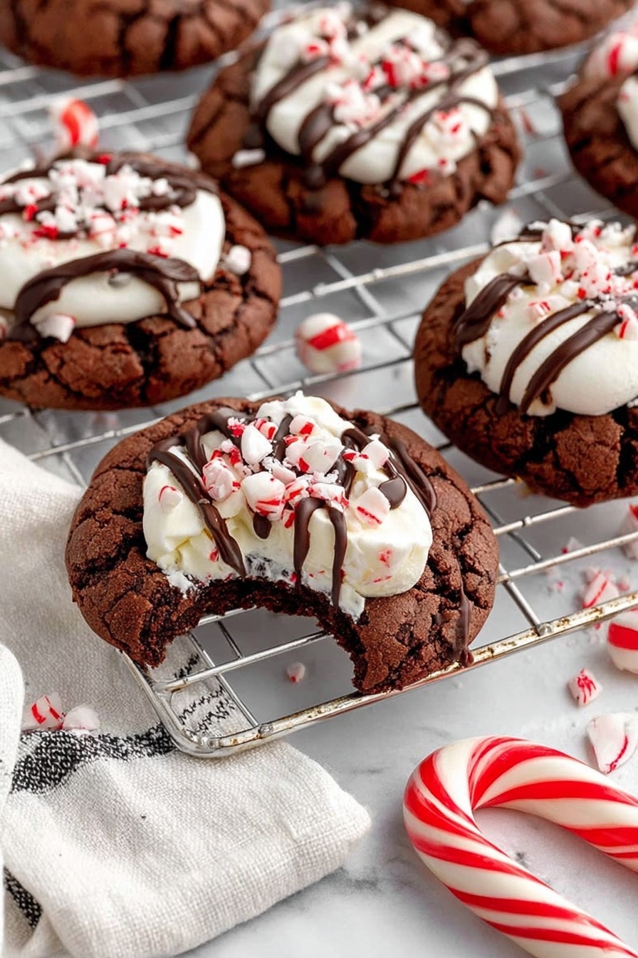 Irresistible Peppermint Hot Chocolate Cookies: Chewy, Gooey & Festive